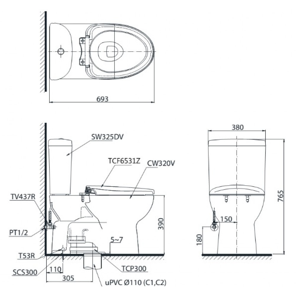 ban-ve-ky-thuat-bon-cau-toto-CS325DRW6