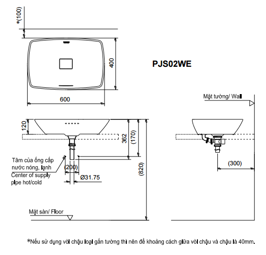 ban-ve-lavabo -TOTO-PJS02WE