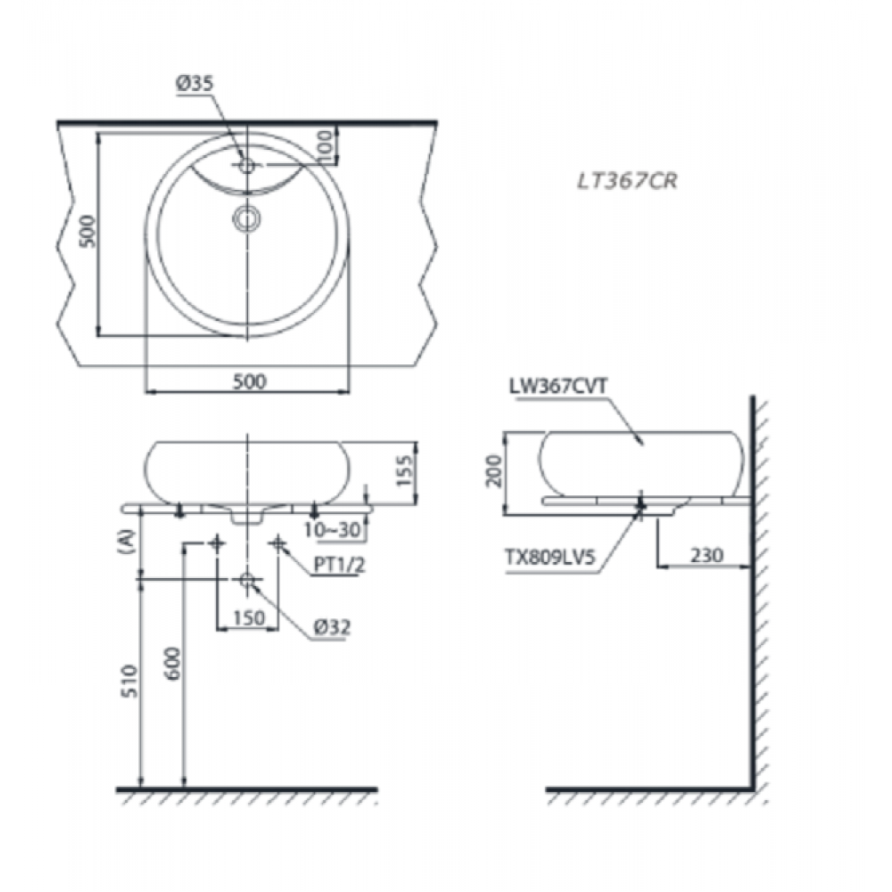 ban-ve-lavabo-toto-LT367CR