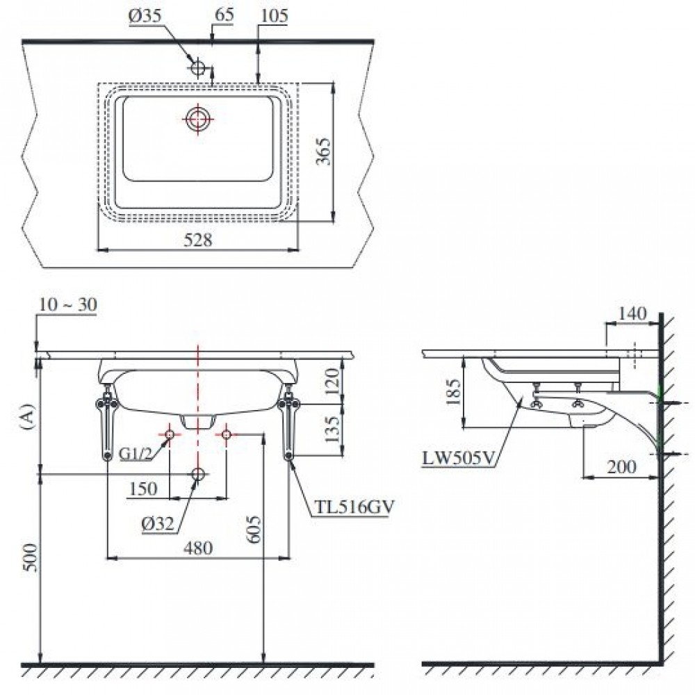 ban-ve-lavabo-toto-lt505t