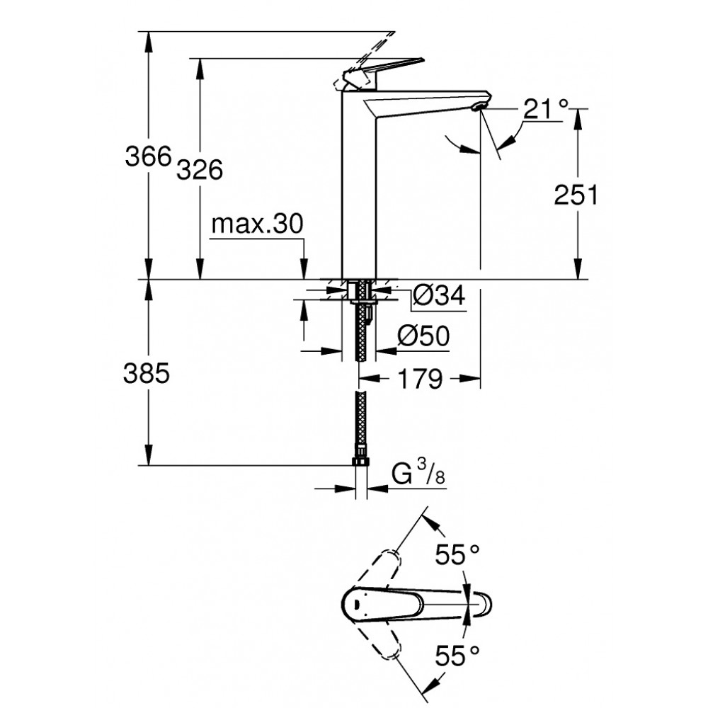 ban-ve-voi-chau-grohe-eurodisc-cosmo-size-xl-23432000
