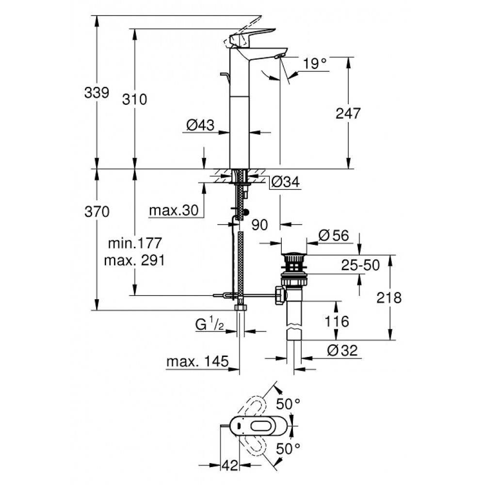 ban-ve-voi-lavabo-grohe-bauloop-size-xl-32856000