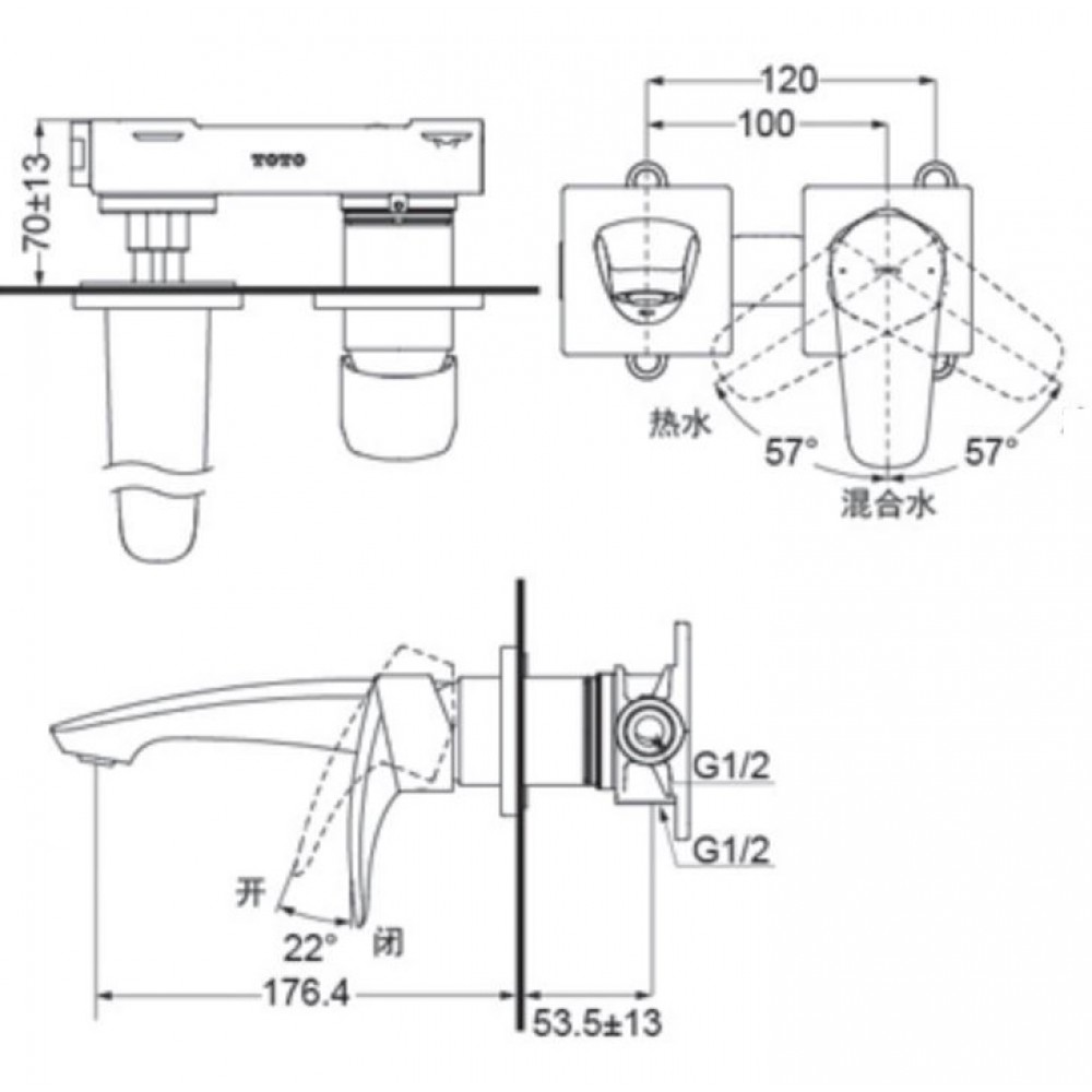 ban-ve-voi-lavabo-toto-tlg09307b-gan-tuong